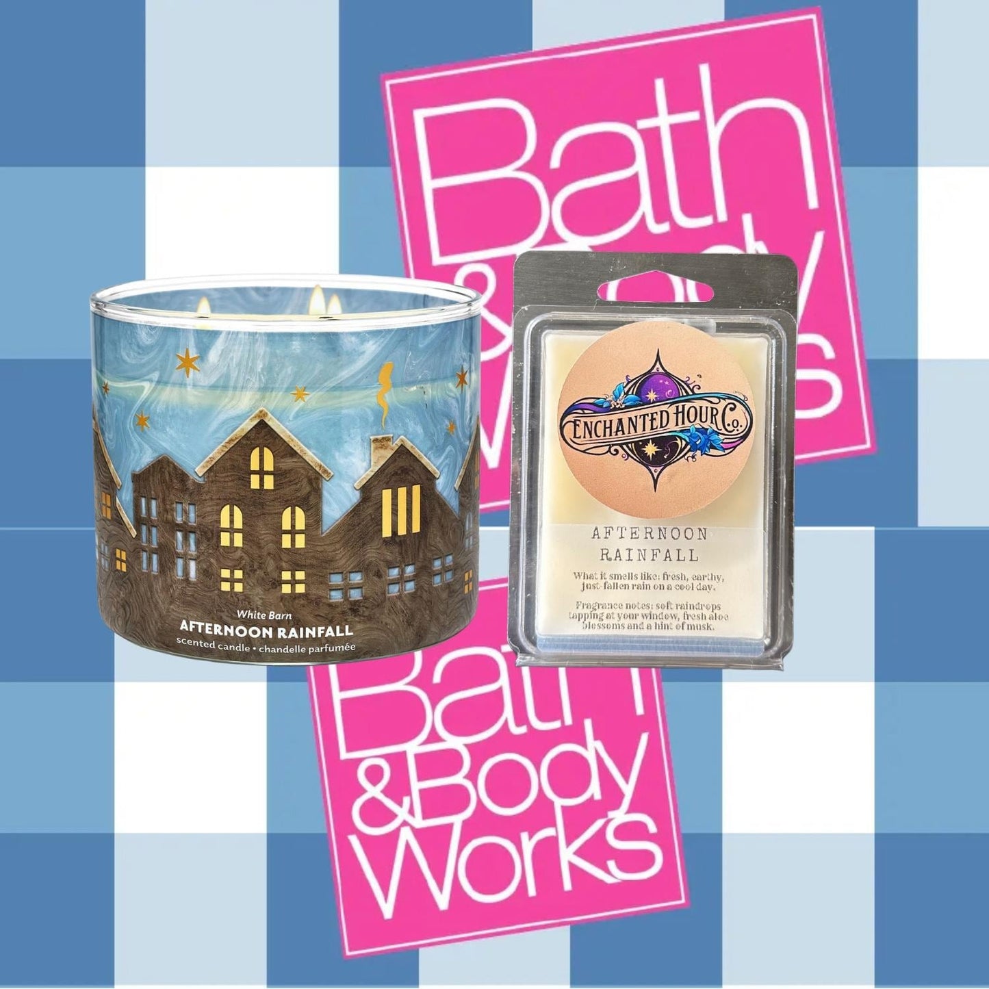 Afternoon Rainfall Wax Melts | Bath and Body Works Wax Melts | Fresh Rain & Clean Musk Scent | Enchanted Hour Co.