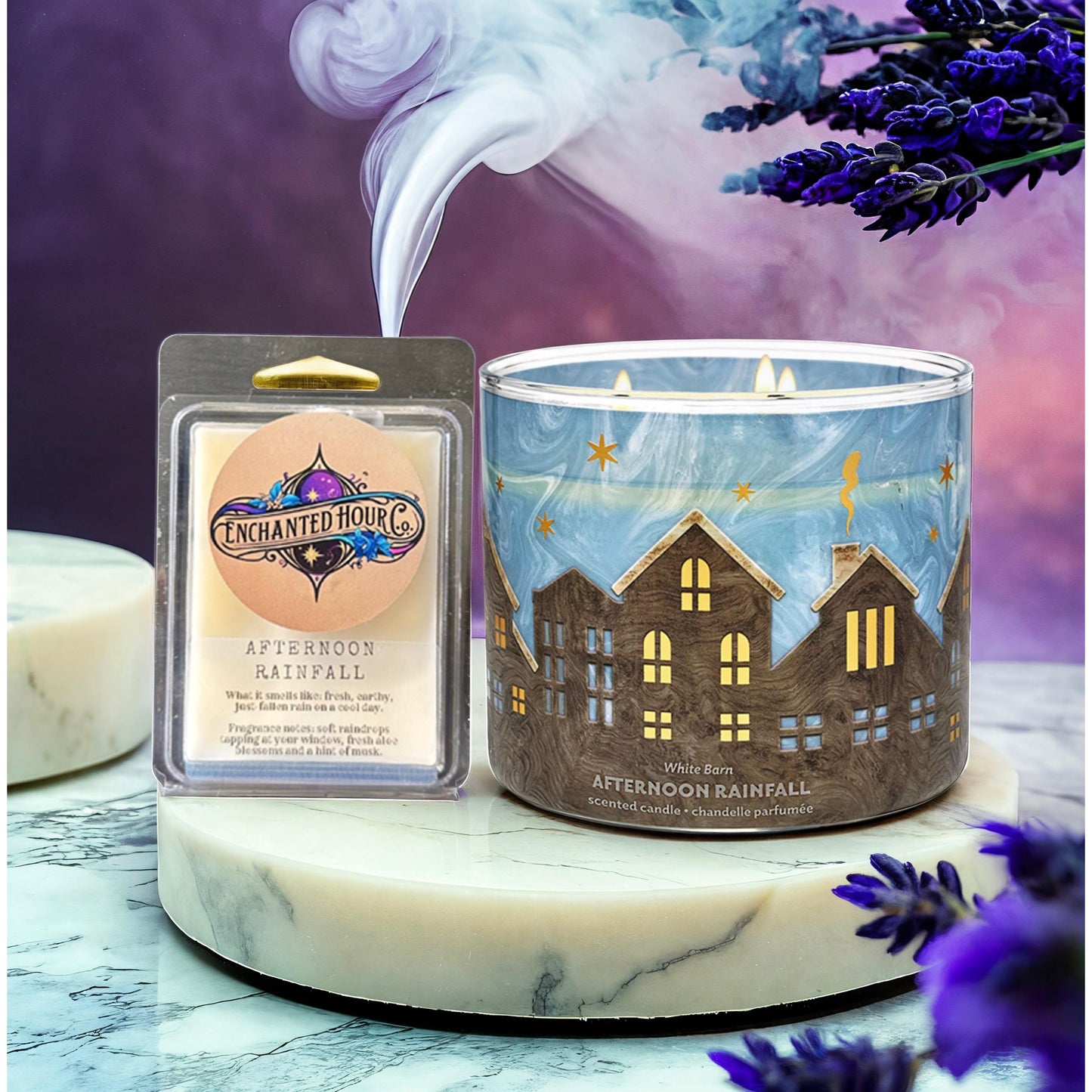 Afternoon Rainfall Wax Melts | Bath and Body Works Wax Melts | Fresh Rain & Clean Musk Scent | Enchanted Hour Co.
