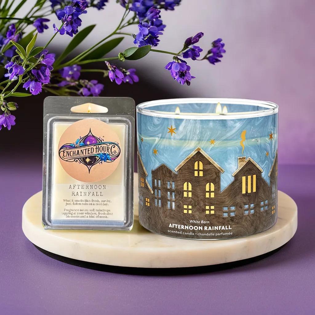 Afternoon Rainfall Wax Melts | Bath and Body Works Wax Melts | Fresh Rain & Clean Musk Scent | Enchanted Hour Co.