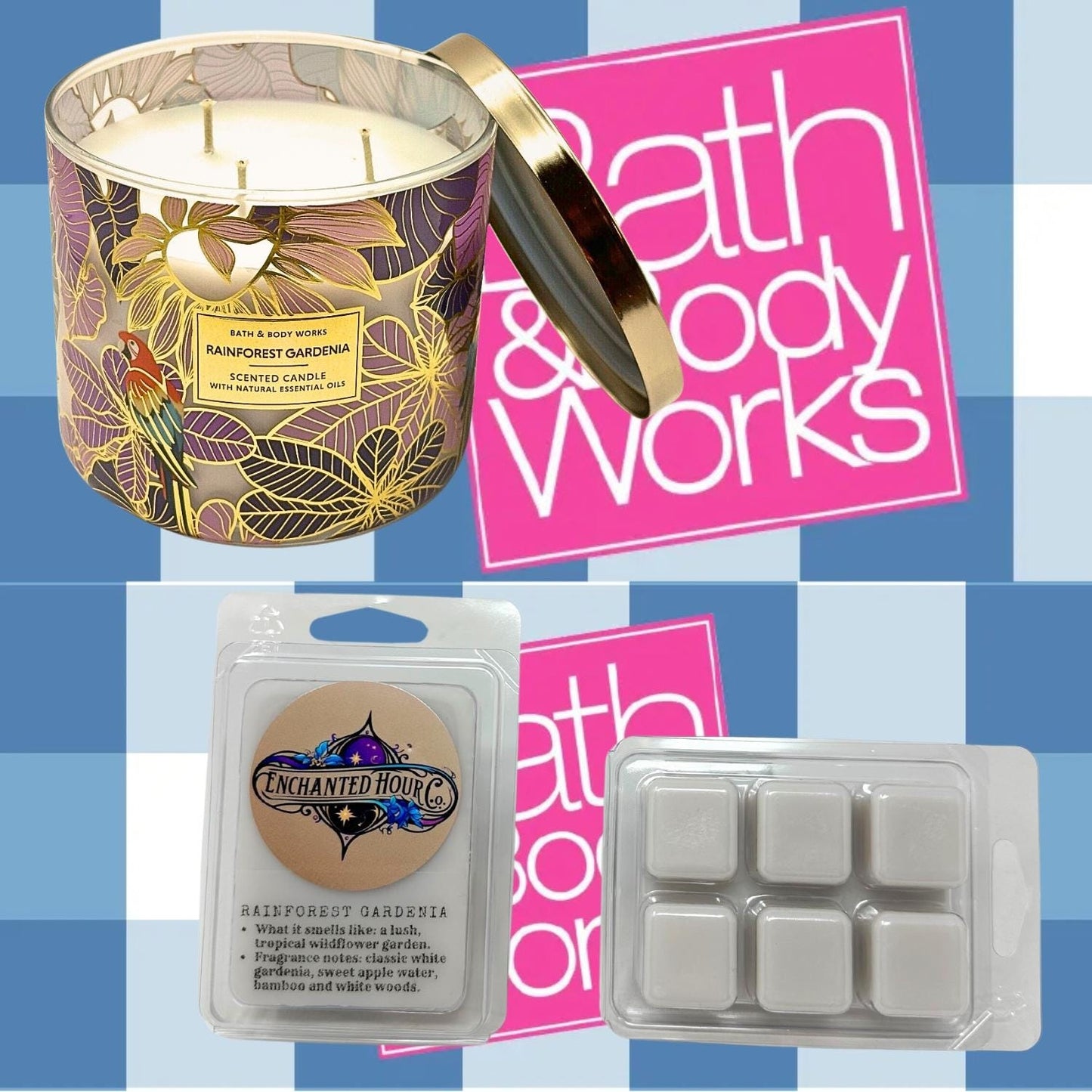 Rainforest Gardenia Wax Melts | Bath & Body Works | Fresh Rain and Soft Floral Scent | Enchanted Hour Co.