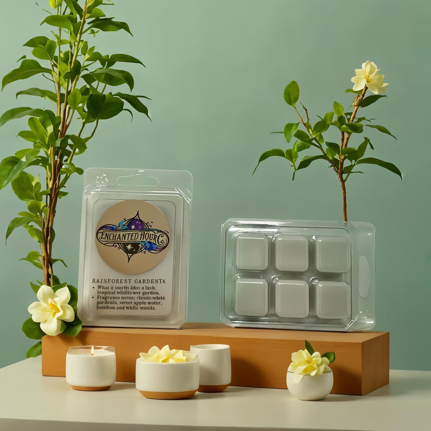 Rainforest Gardenia Wax Melts | Bath & Body Works | Fresh Rain and Soft Floral Scent | Enchanted Hour Co.