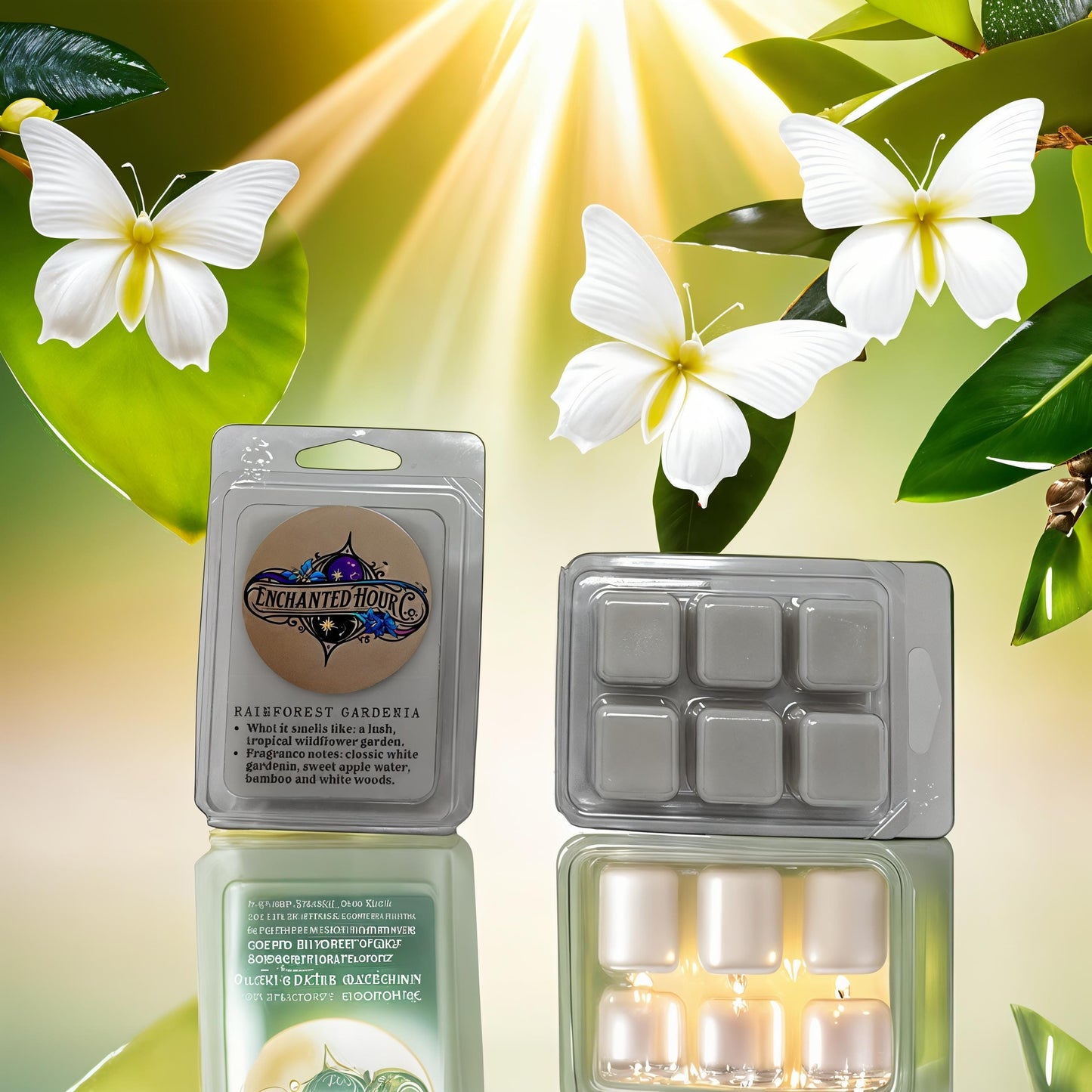 Rainforest Gardenia Wax Melts | Bath & Body Works | Fresh Rain and Soft Floral Scent | Enchanted Hour Co.