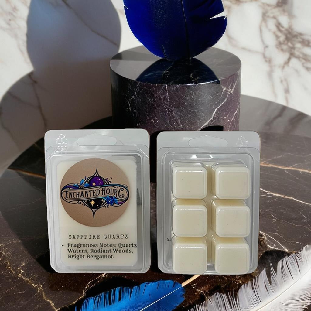 Sapphire Quartz Wax Melts | Bath & Body Works | Blue Lotus, Cool Breeze, Soft Amber Scent | Enchanted Hour Co