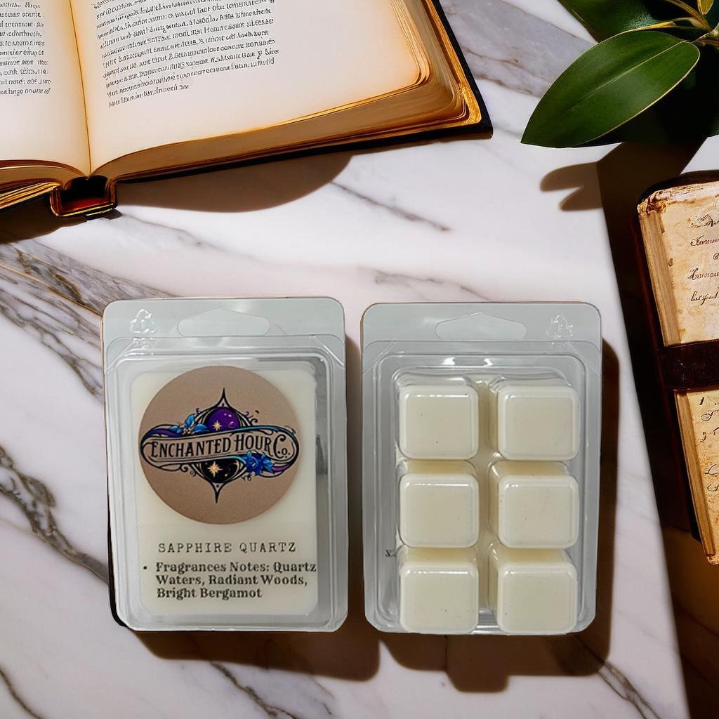 Sapphire Quartz Wax Melts | Bath & Body Works | Blue Lotus, Cool Breeze, Soft Amber Scent | Enchanted Hour Co