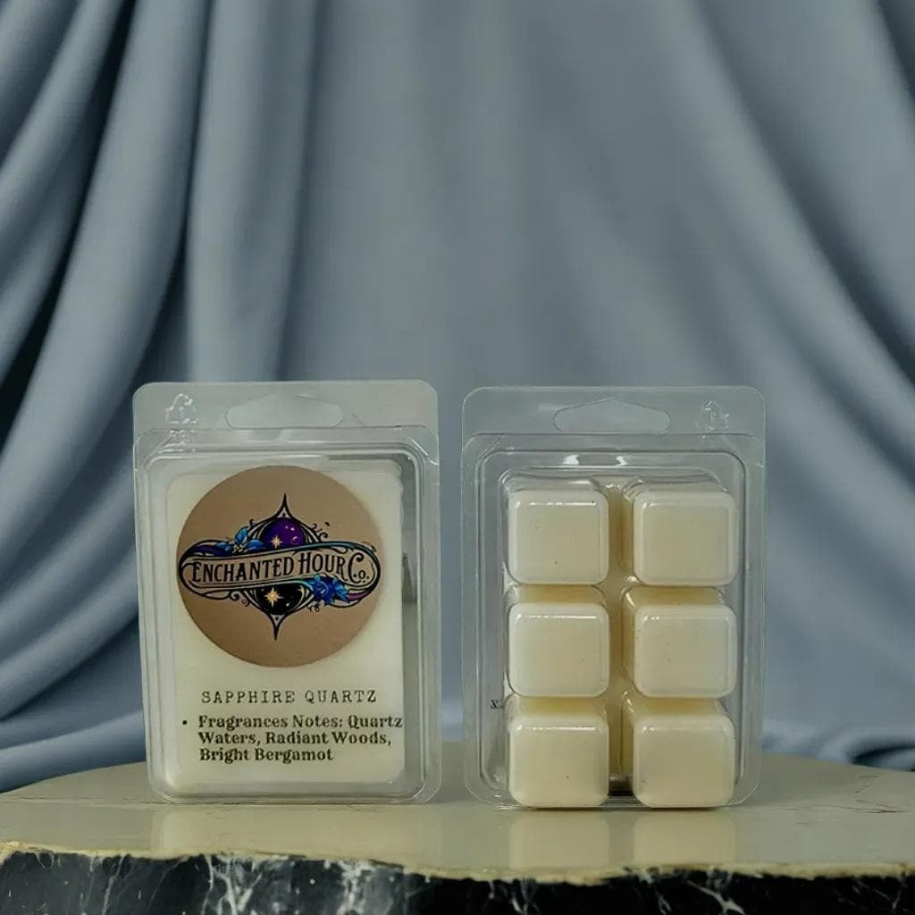 Sapphire Quartz Wax Melts | Bath & Body Works | Blue Lotus, Cool Breeze, Soft Amber Scent | Enchanted Hour Co