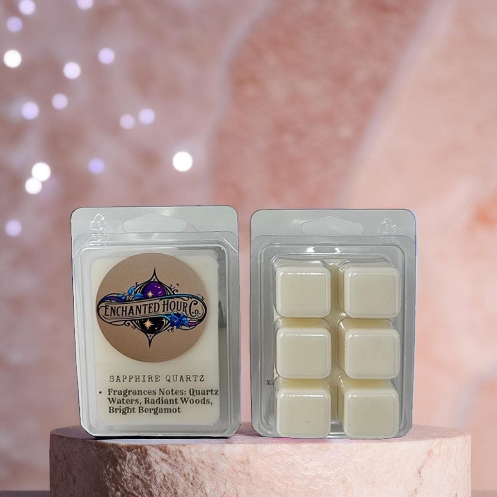 Sapphire Quartz Wax Melts | Bath & Body Works | Blue Lotus, Cool Breeze, Soft Amber Scent | Enchanted Hour Co