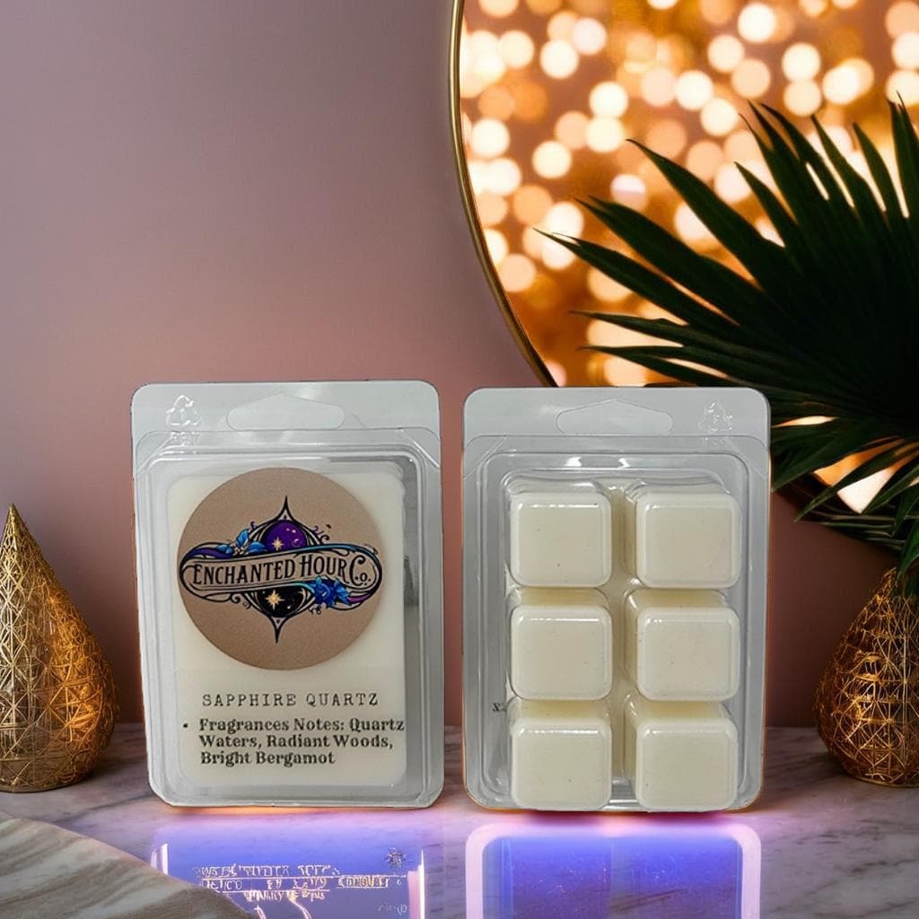 Sapphire Quartz Wax Melts | Bath & Body Works | Blue Lotus, Cool Breeze, Soft Amber Scent | Enchanted Hour Co