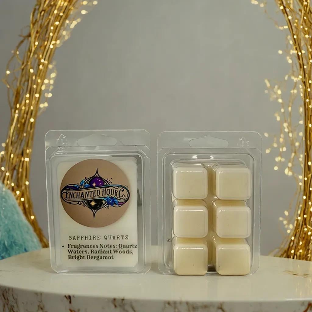 Sapphire Quartz Wax Melts | Bath & Body Works | Blue Lotus, Cool Breeze, Soft Amber Scent | Enchanted Hour Co