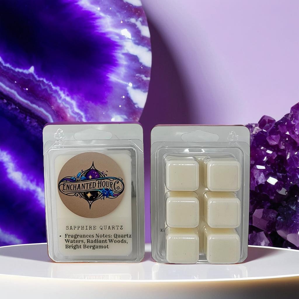 Sapphire Quartz Wax Melts | Bath & Body Works | Blue Lotus, Cool Breeze, Soft Amber Scent | Enchanted Hour Co