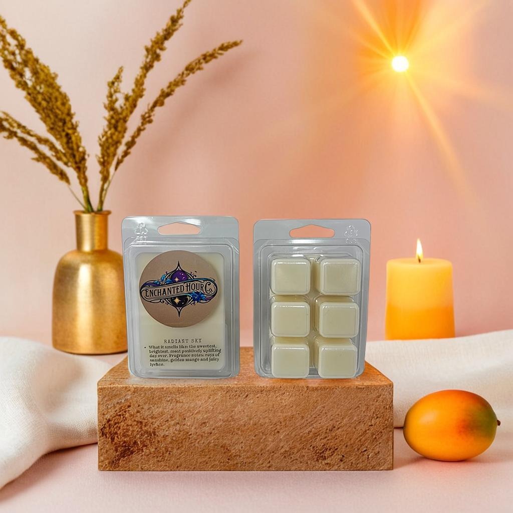 Radiant Sky Wax Melts | Golden Mango, Juicy Lychee, Warm Rays of Sunshine | Bath and Body Works | Enchanted Hour Co.