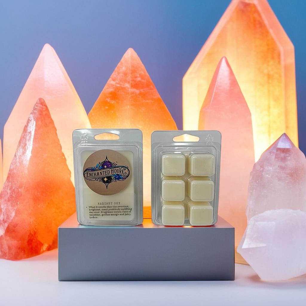 Radiant Sky Wax Melts | Golden Mango, Juicy Lychee, Warm Rays of Sunshine | Bath and Body Works | Enchanted Hour Co.