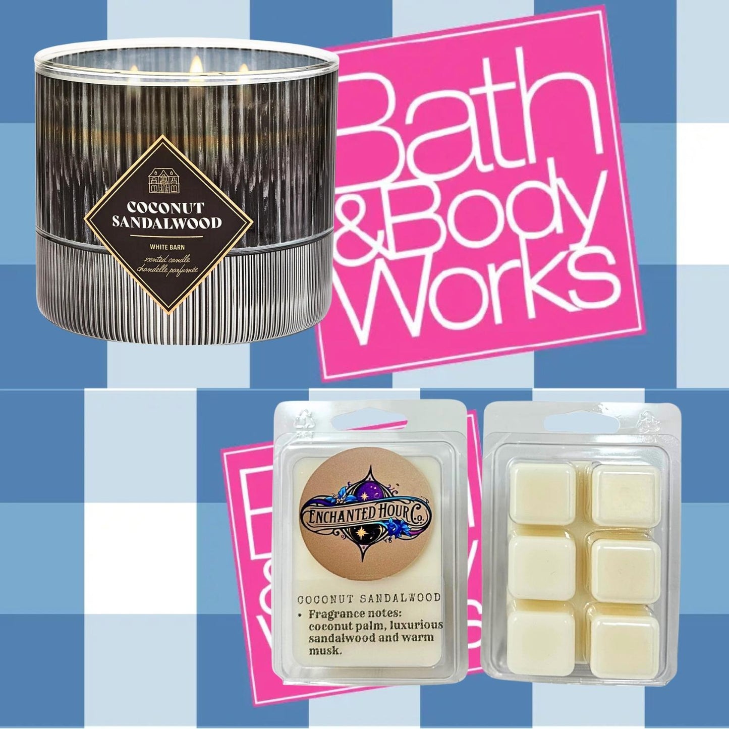 Coconut Sandalwood Wax Melts | Bath & Body Works | Creamy Coconut, Soft Woods, Warm Musk Scent | Enchanted Hour Co