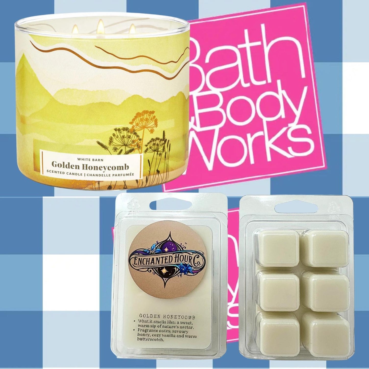 Golden Honeycomb Wax Melts | Warm Honey, Cozy Vanilla, Butterscotch | Bath and Body Works | Enchanted Hour Co
