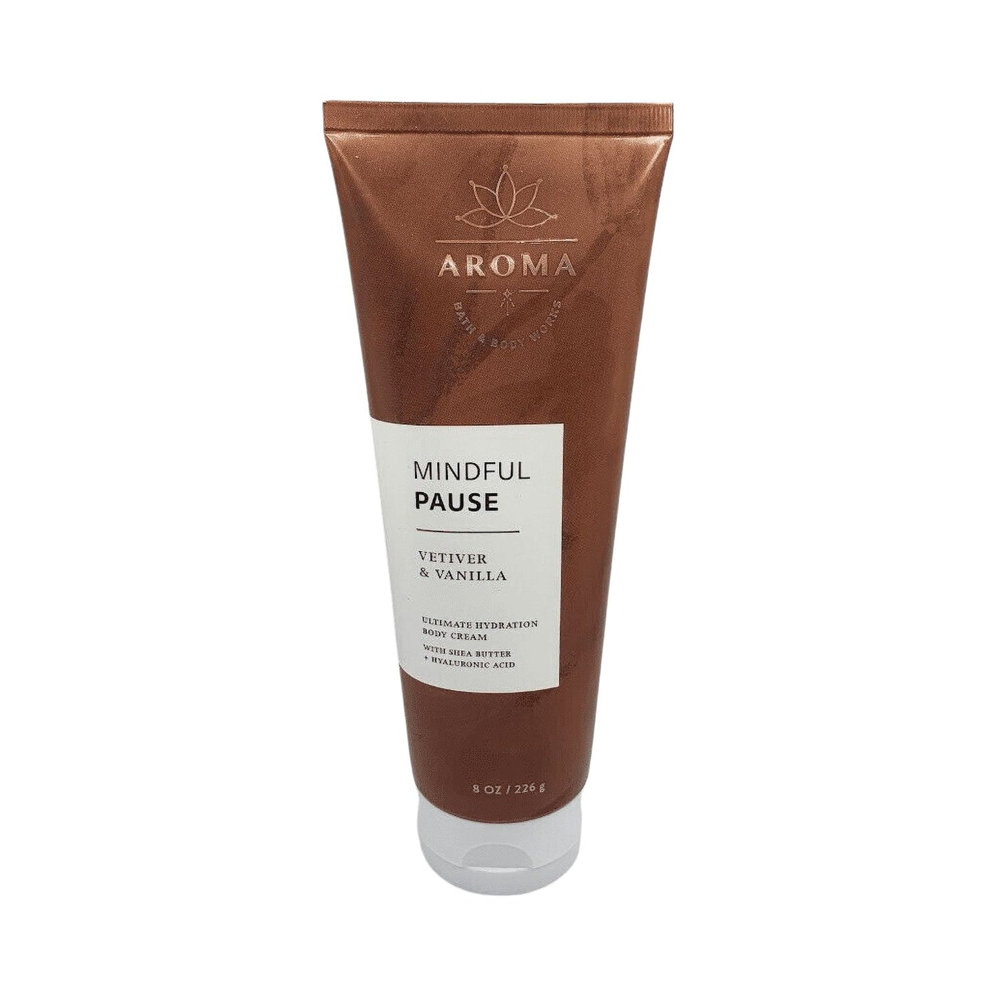 Bath and Body Works Mindful Pause Vetiver & Vanilla Ultimate Hydration Body Cream (AROMA) 8 OZ / 226 g