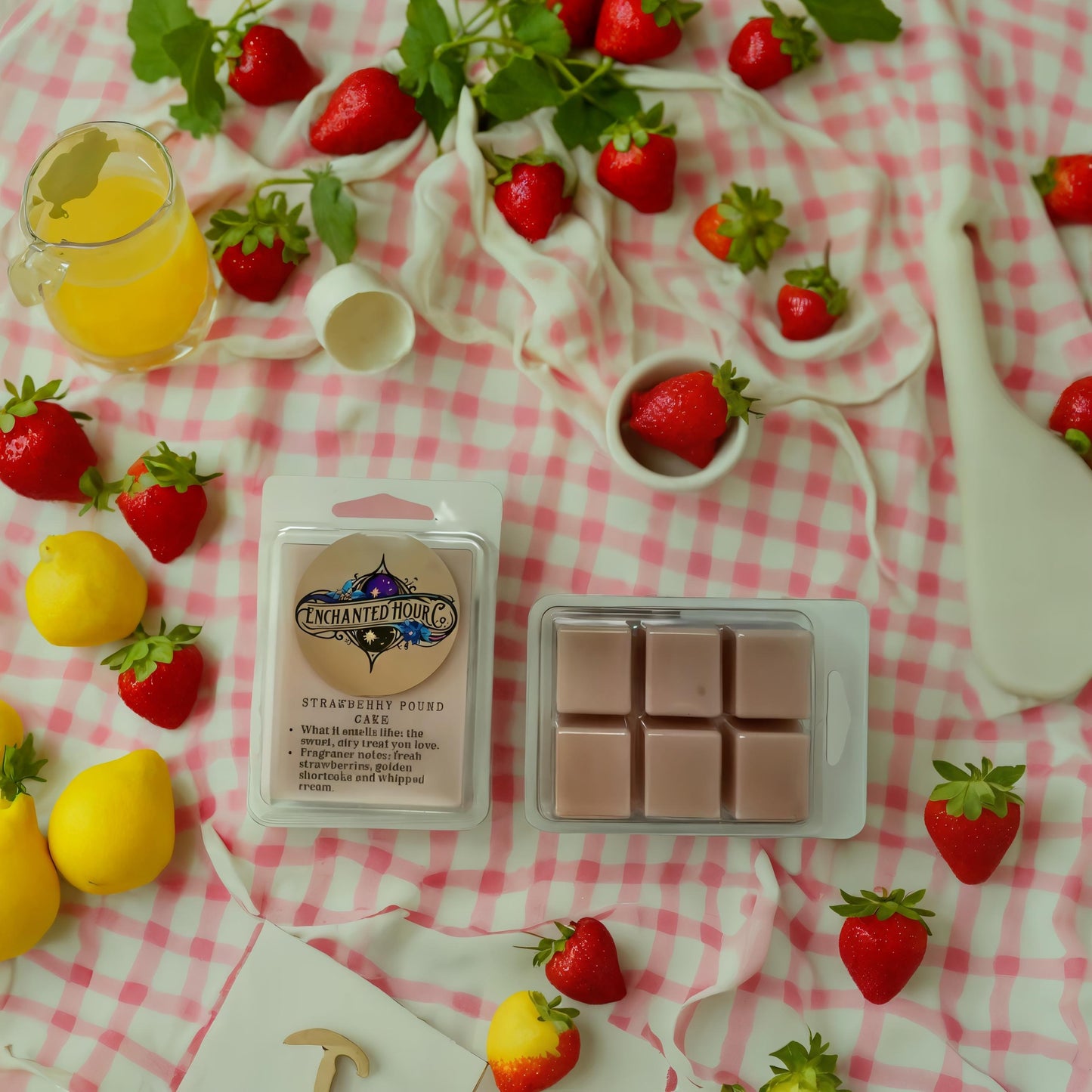 Strawberry Pound Cake Wax Melts | Bath and Body Works Wax Melts | Sweet Strawberries & Buttery Vanilla Scent | Enchanted Hour Co.