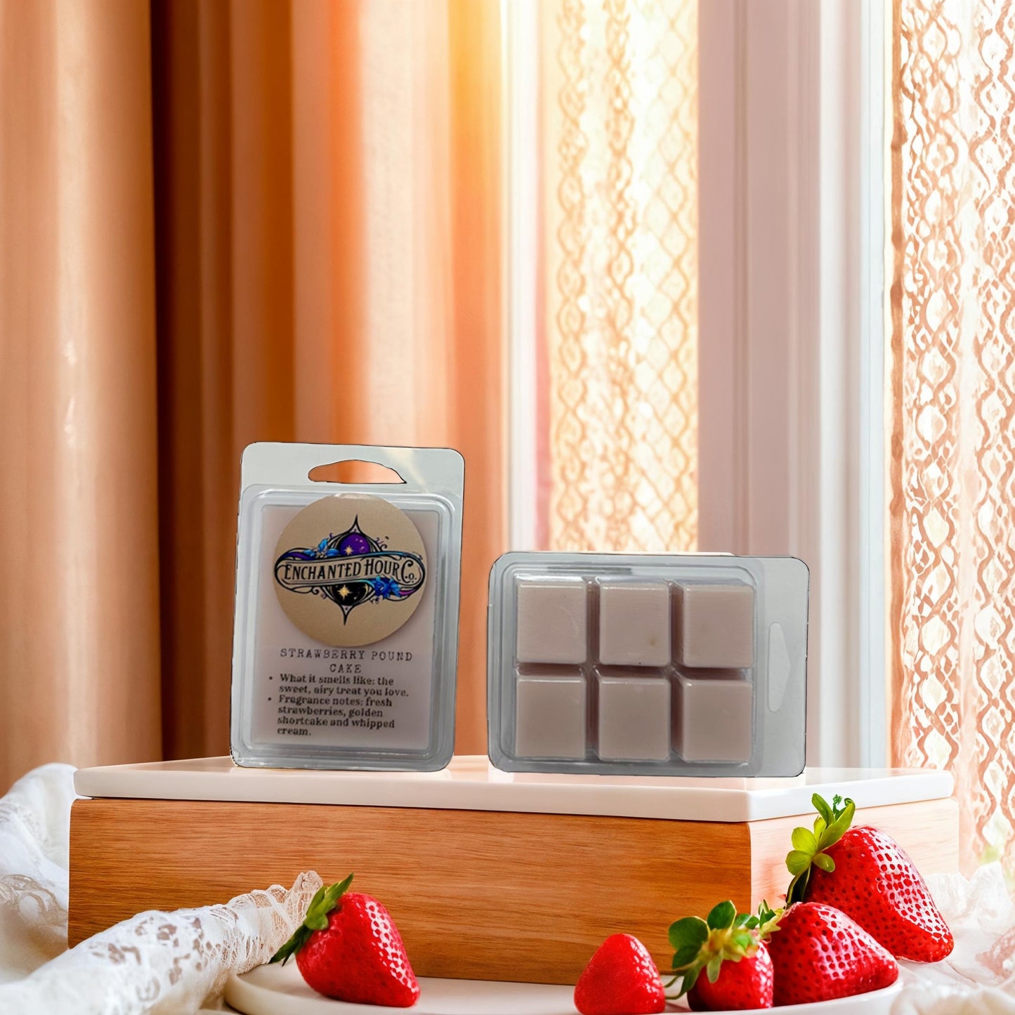 Strawberry Pound Cake Wax Melts | Bath and Body Works Wax Melts | Sweet Strawberries & Buttery Vanilla Scent | Enchanted Hour Co.