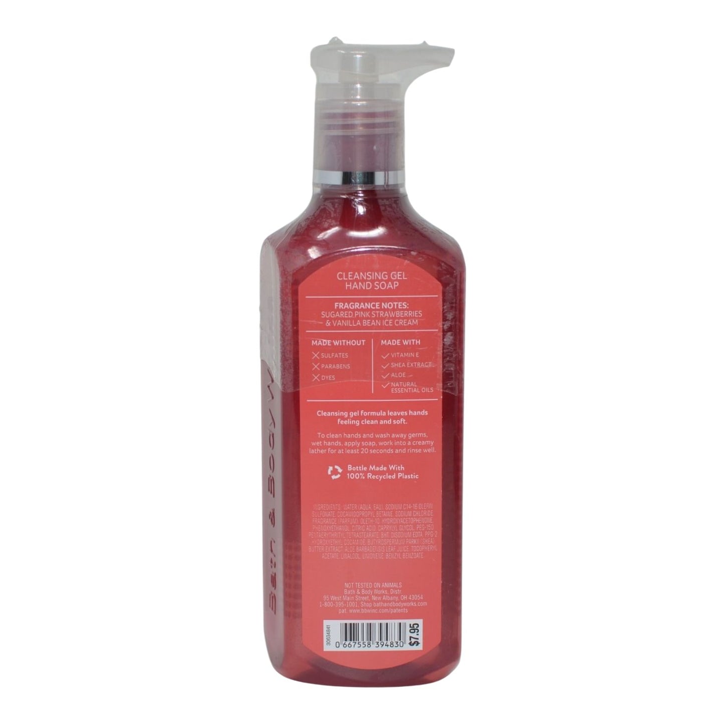 Sweet Strawberry Scoop Cleansing Gel Hand Soap