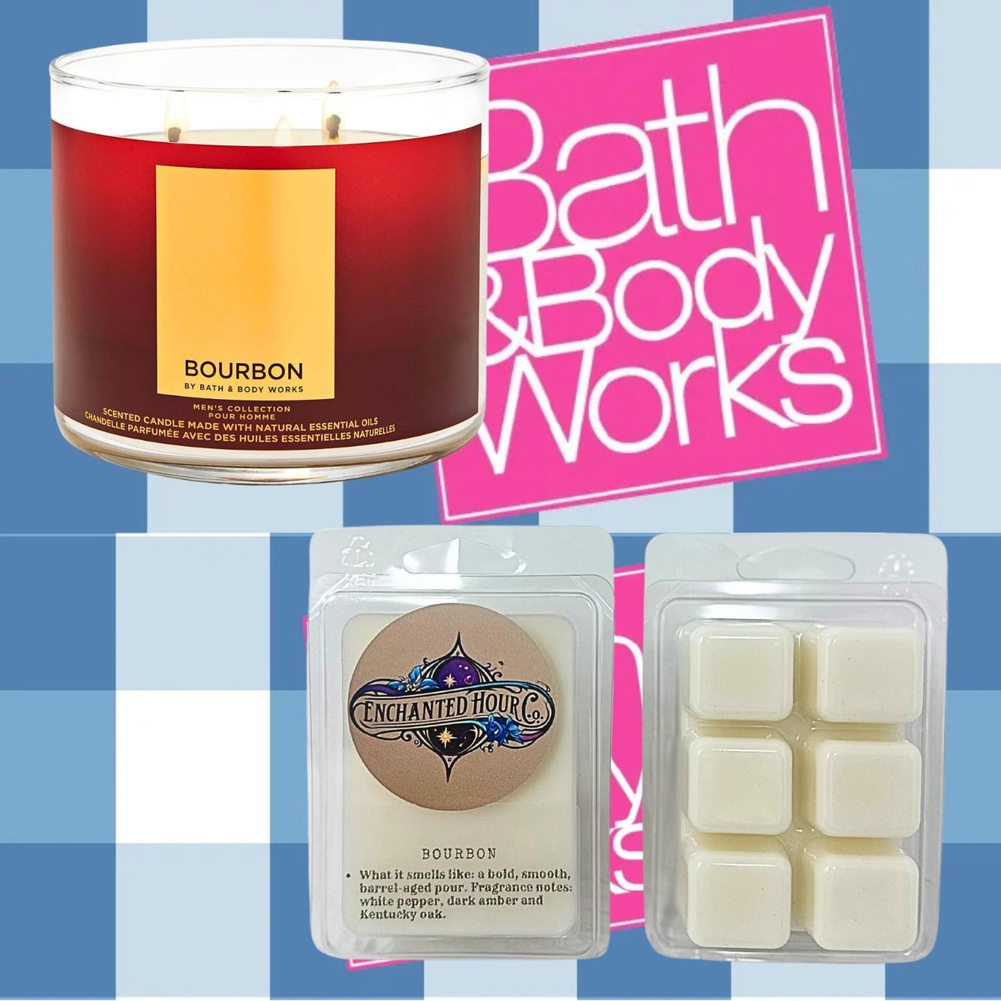 Bourbon Wax Melts | Warm Oak, Aged Bourbon, Smooth Vanilla | Bath and Body Works | Enchanted Hour Co