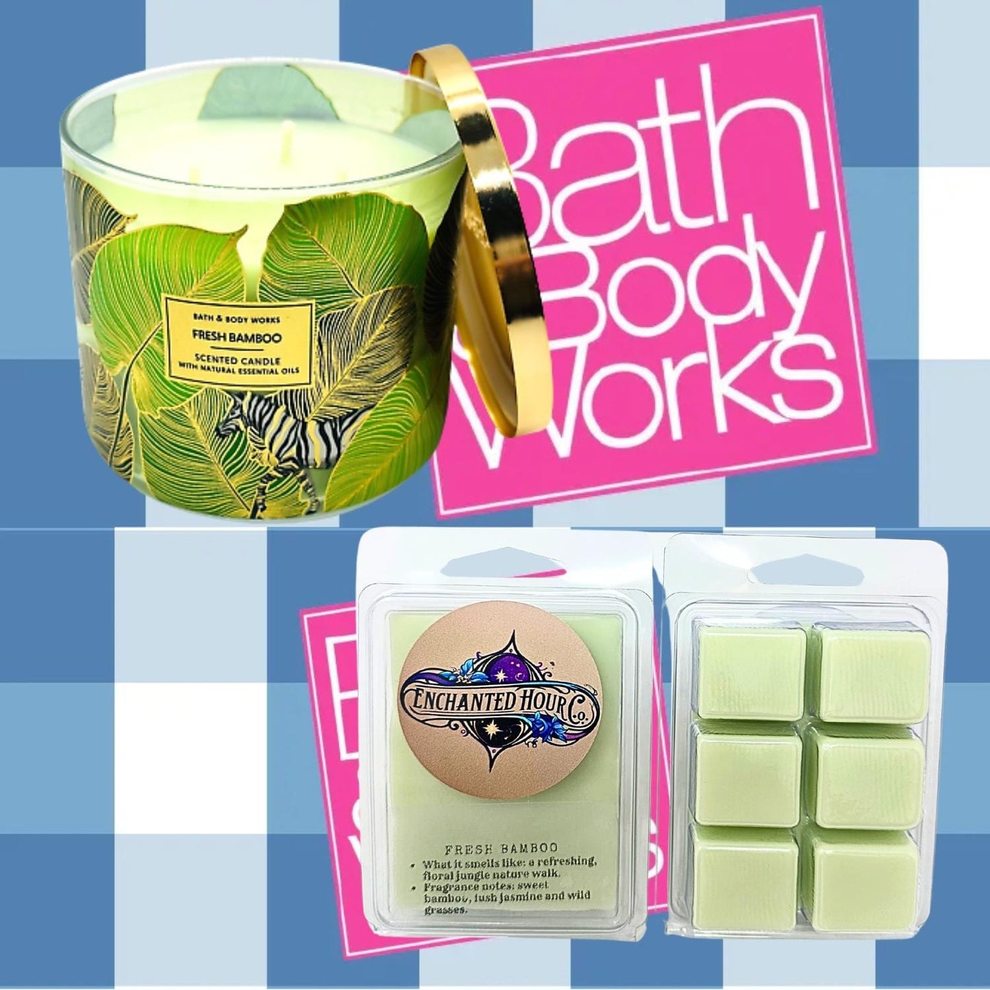 Fresh Bamboo Wax Melts | Bath & Body Works | Clean, Green, Calming Scent | Enchanted Hour Co
