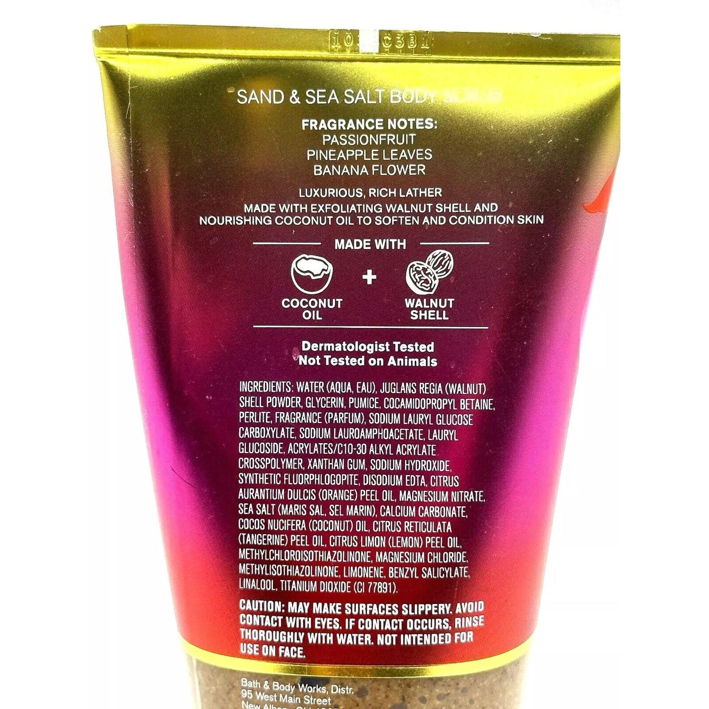 Bath & Body Works Bahamas Passionfruit & Banana Flower Sand & Sea Salt Body Scrub