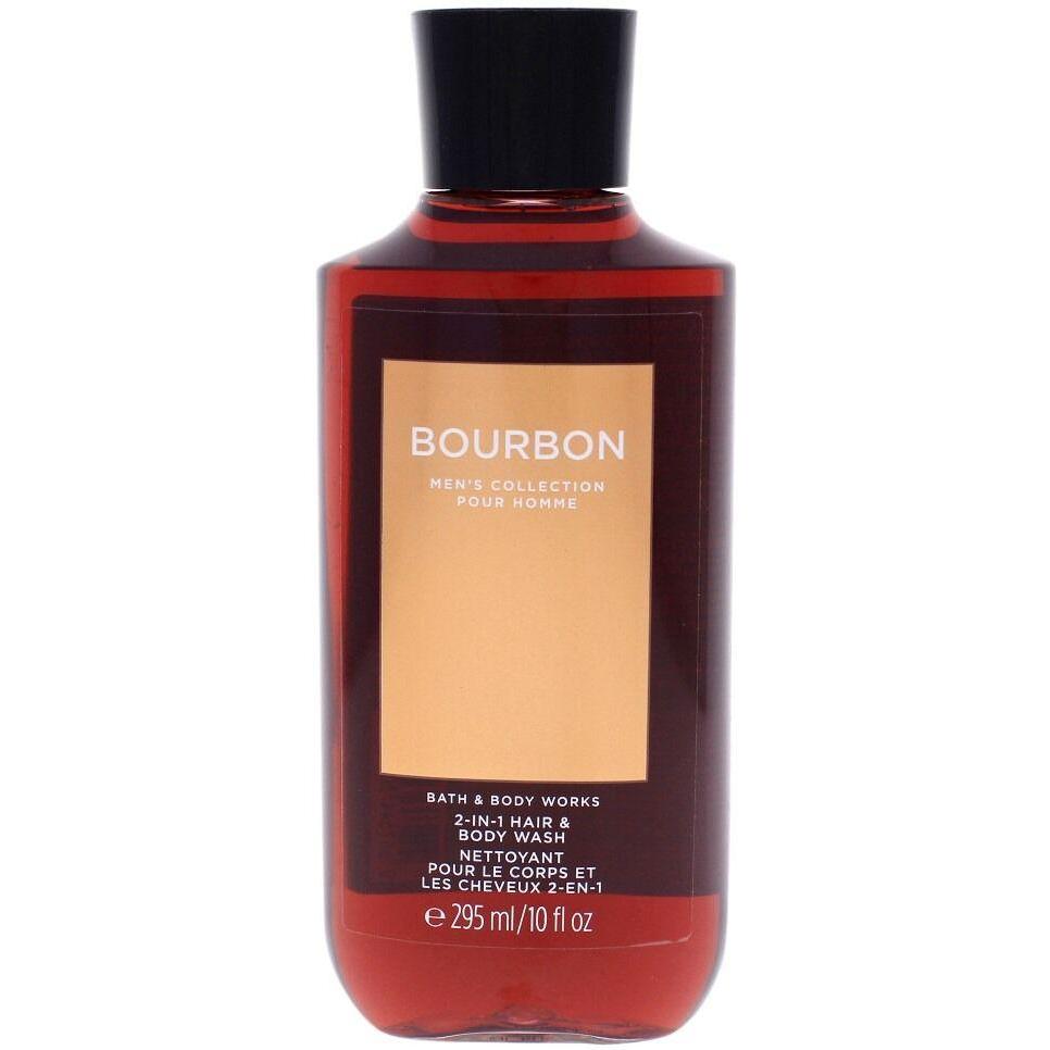 Bath & Body Works-Bath and Body Works Bourbon 2-in-1 Hair & Body Wash (Men's Collection) 10 FL OZ / 295 mL-