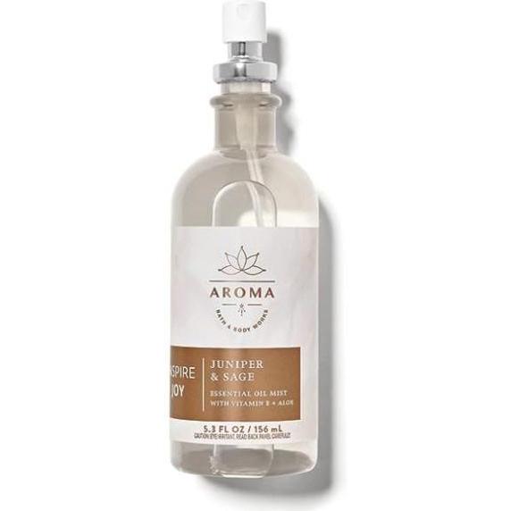 Bath & Body Works-Bath and Body Works Inspire Joy Juniper & Sage Essential Oil Mist (Aromatherapy) 5.3 FL OZ / 156 mL-