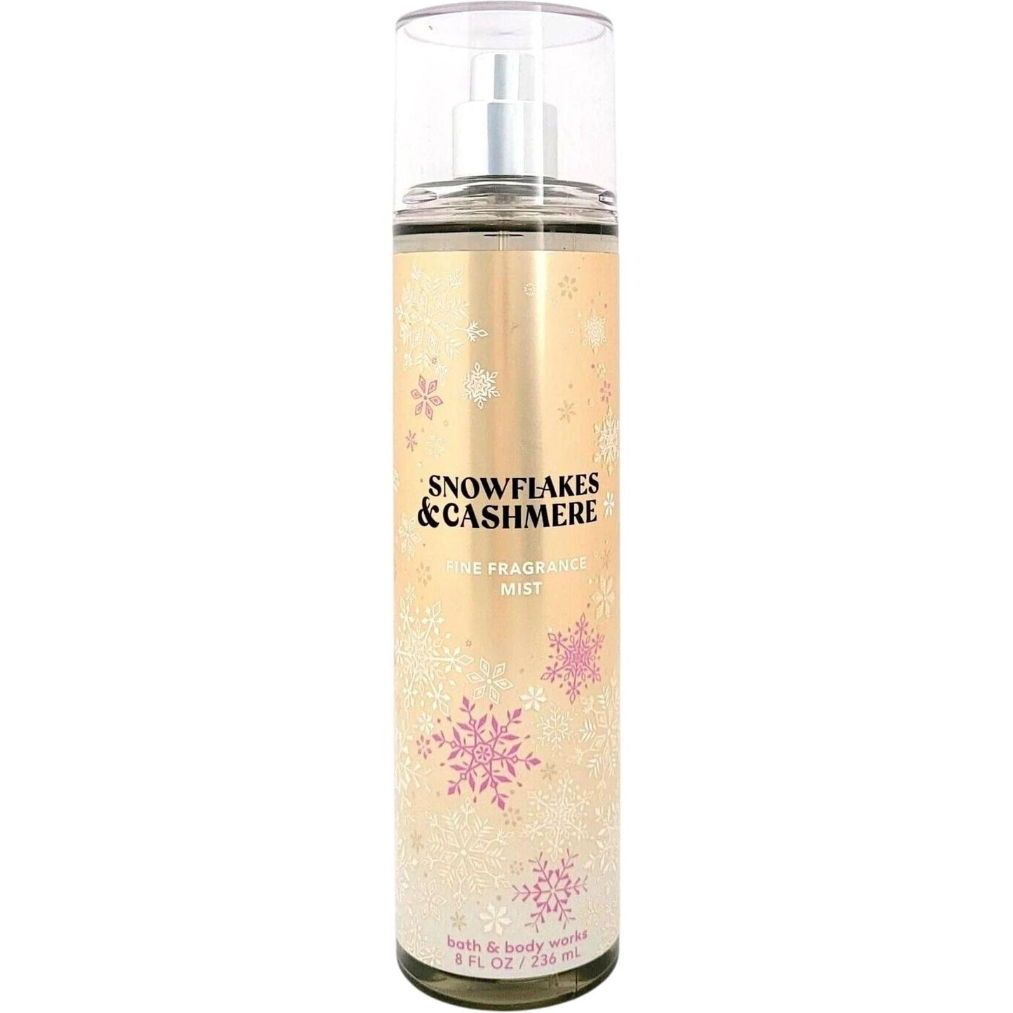 Bath & Body Works-Bath and Body Works Snowflakes & Cashmere Fine Fragrance Mist (8 FL OZ / 236 mL)-