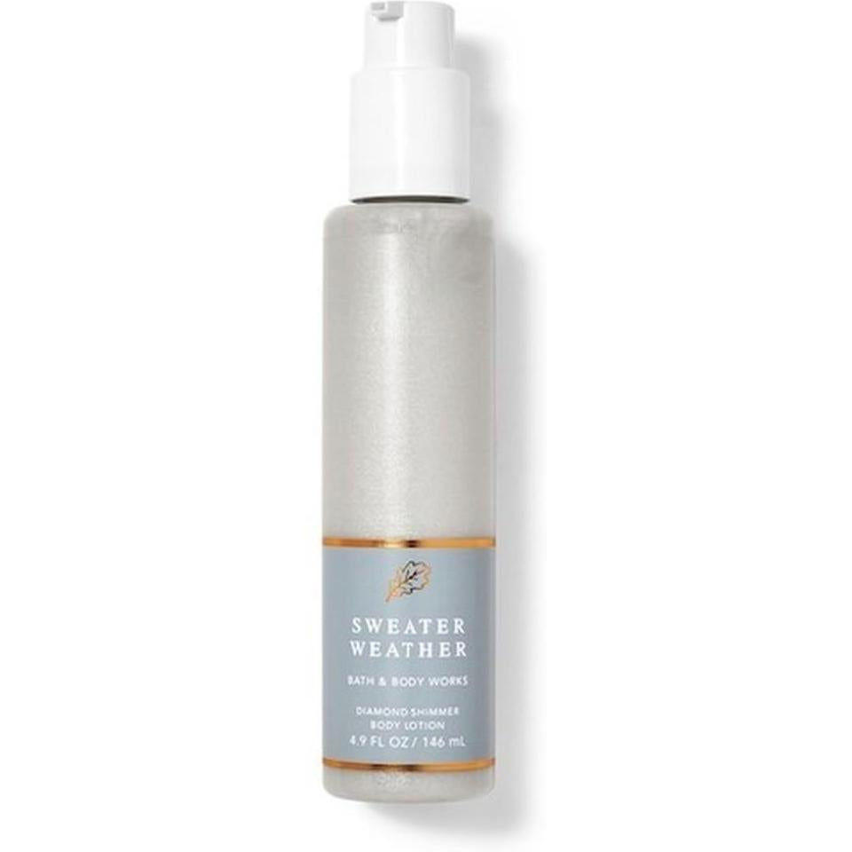 Bath & Body Works-Bath and Body Works Sweater Weather Diamond Shimmer Body Lotion (4.9 FL OZ / 146 mL)-