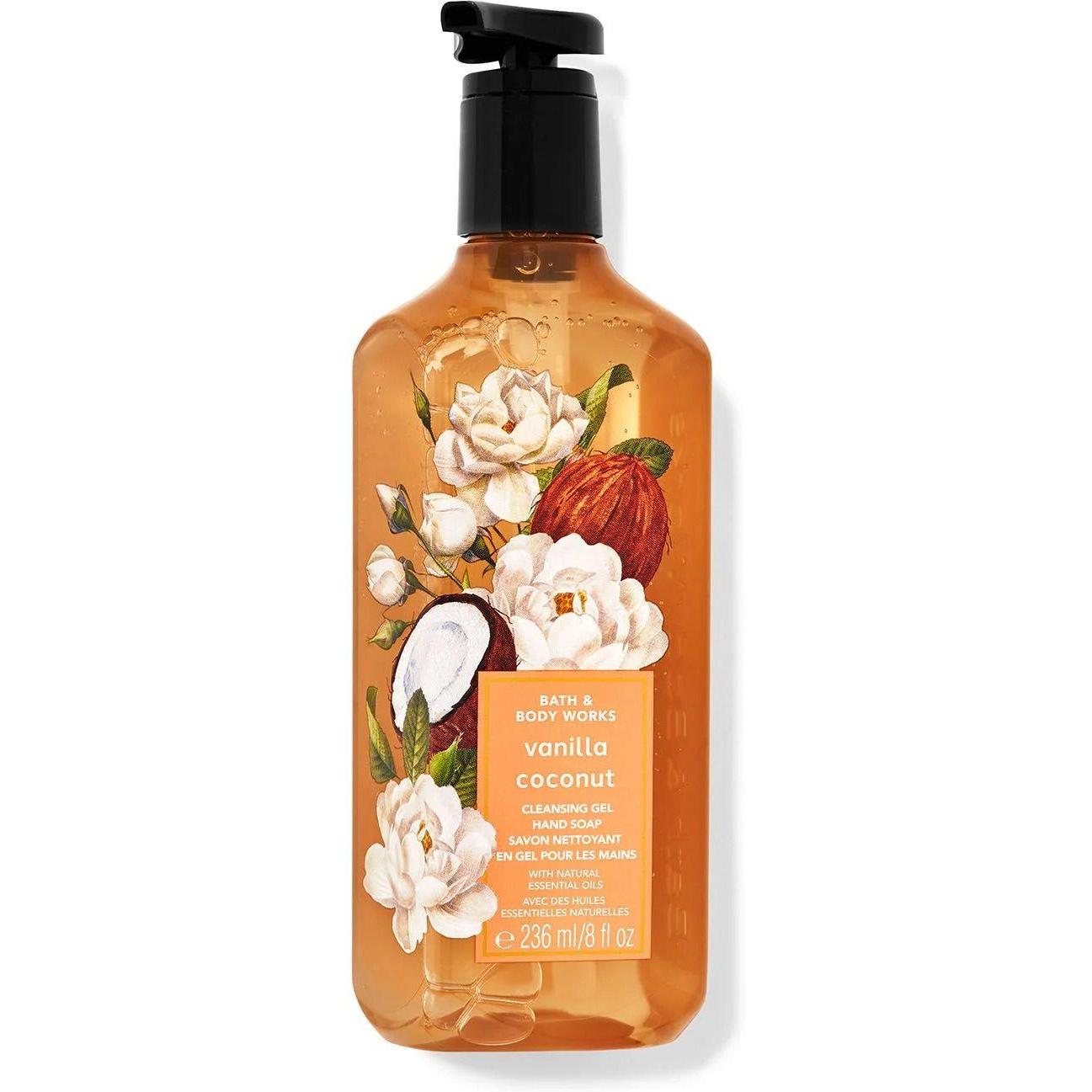 Bath & Body Works-Bath and Body Works Vanilla Coconut Cleansing Gel Hand Soap (8 fl oz / 236 mL)-