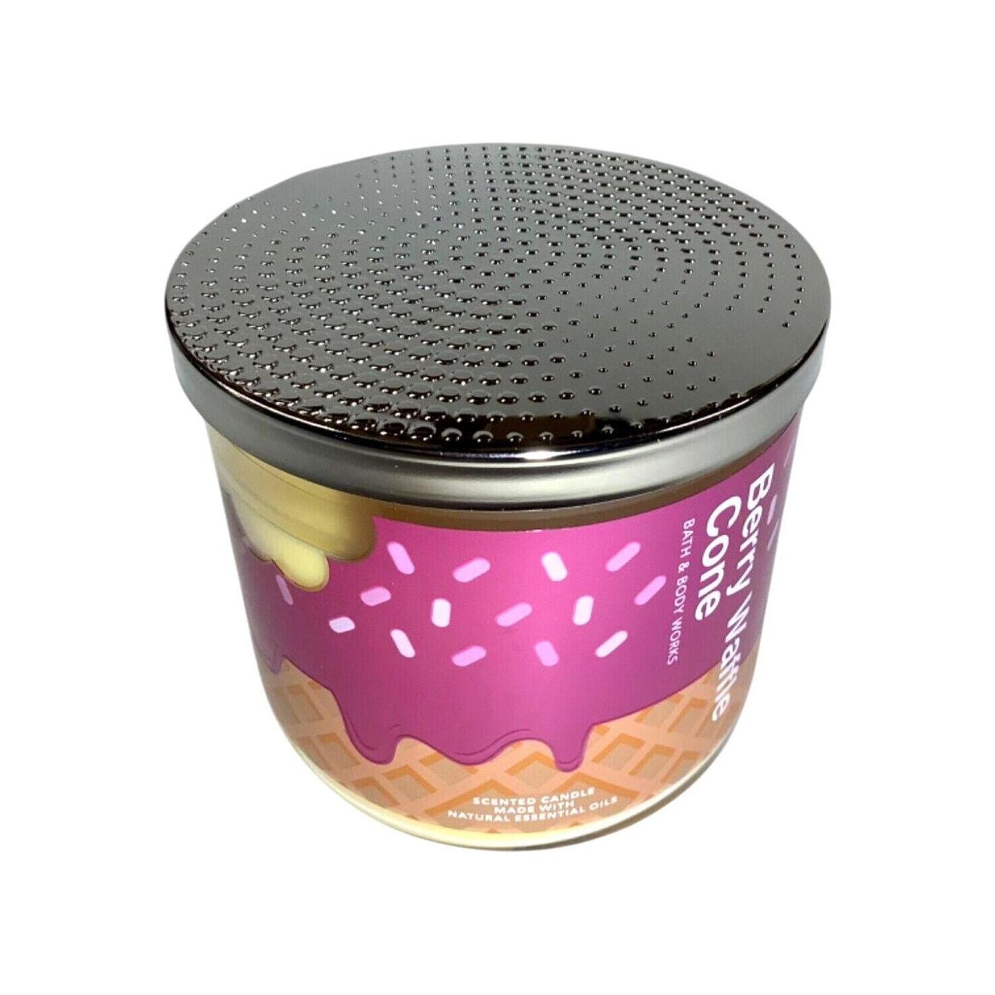 Bath & Body Works Berry Waffle Cone Scented 3-Wicked Candle