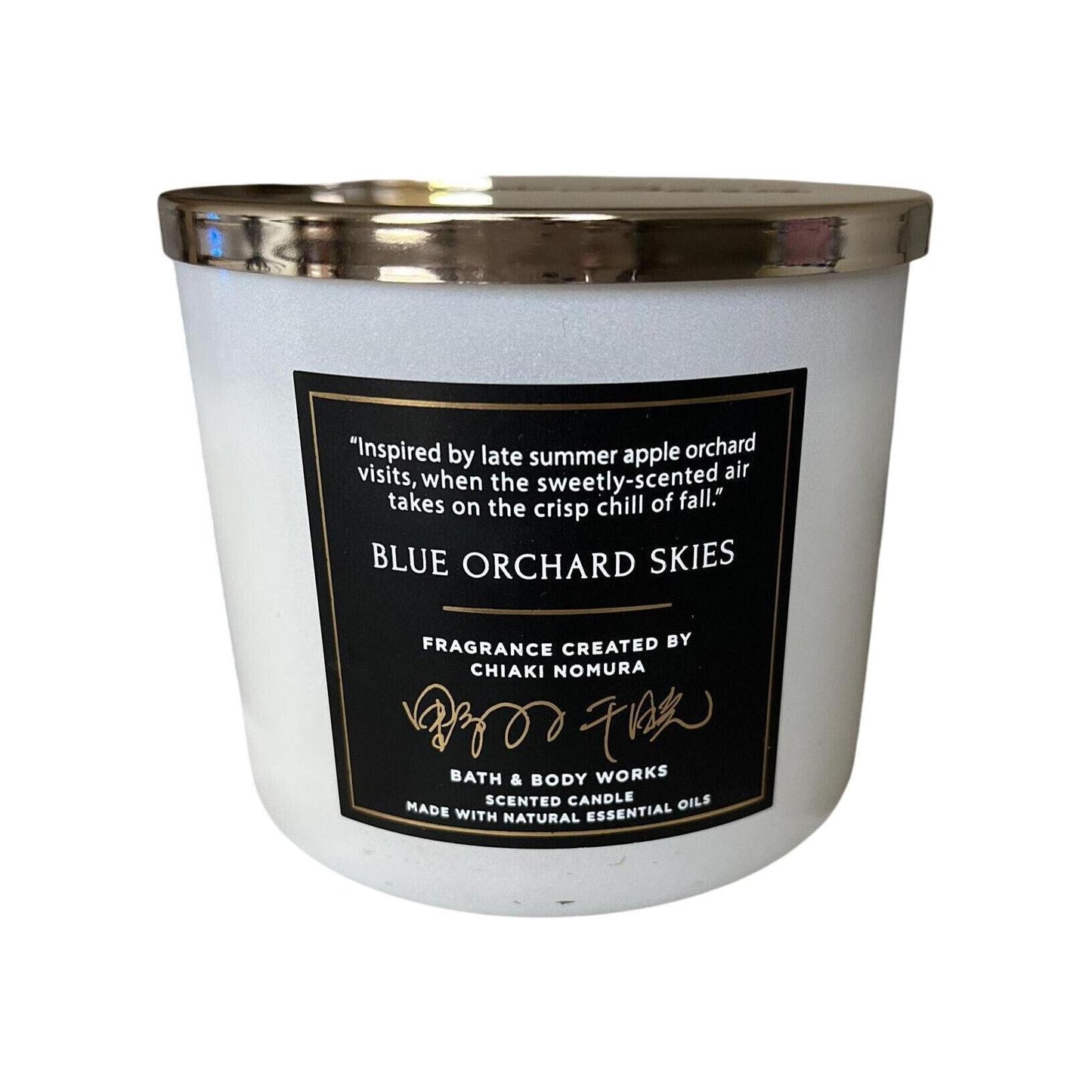 Bath & Body Works Blue Orchard Skies 3-Wick Candle Created By Chiaki Nomura