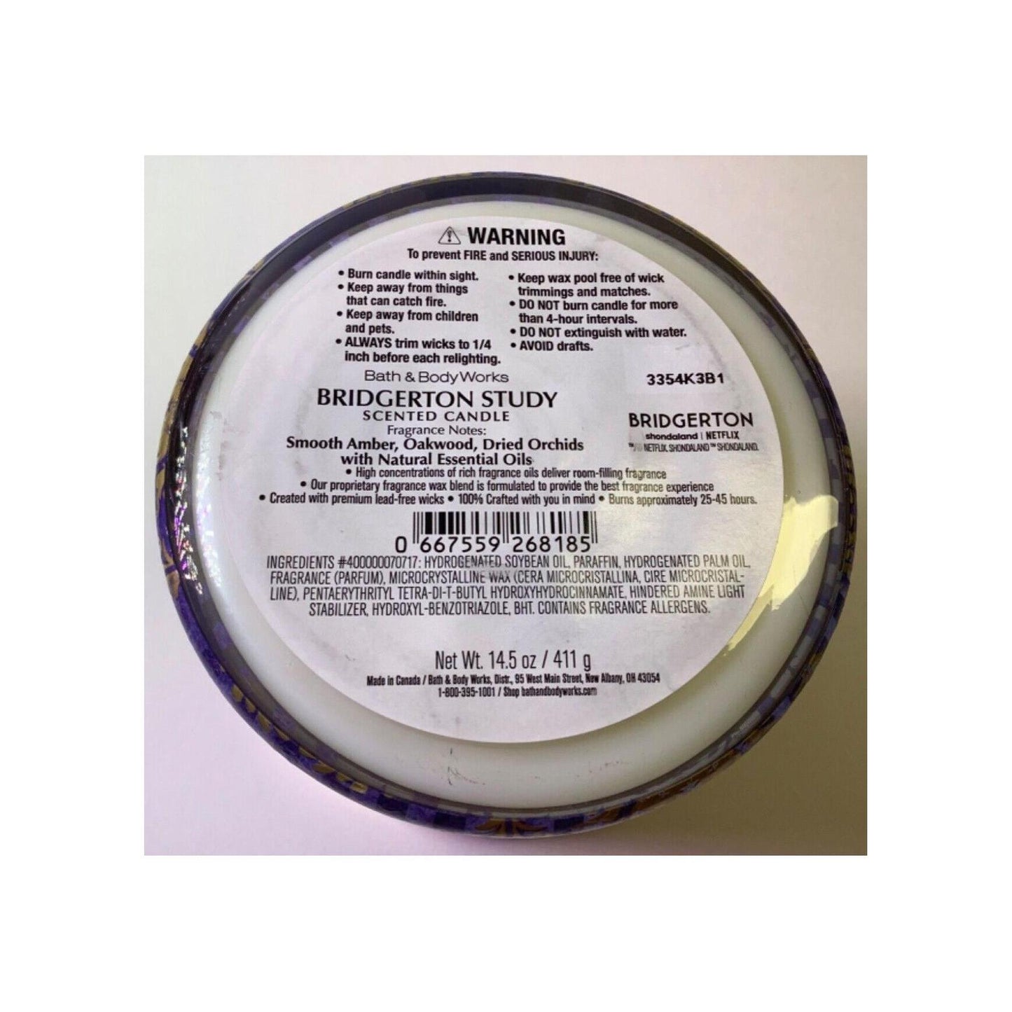 Bath & Body Works Bridgerton Study Scented 3-Wick Candle