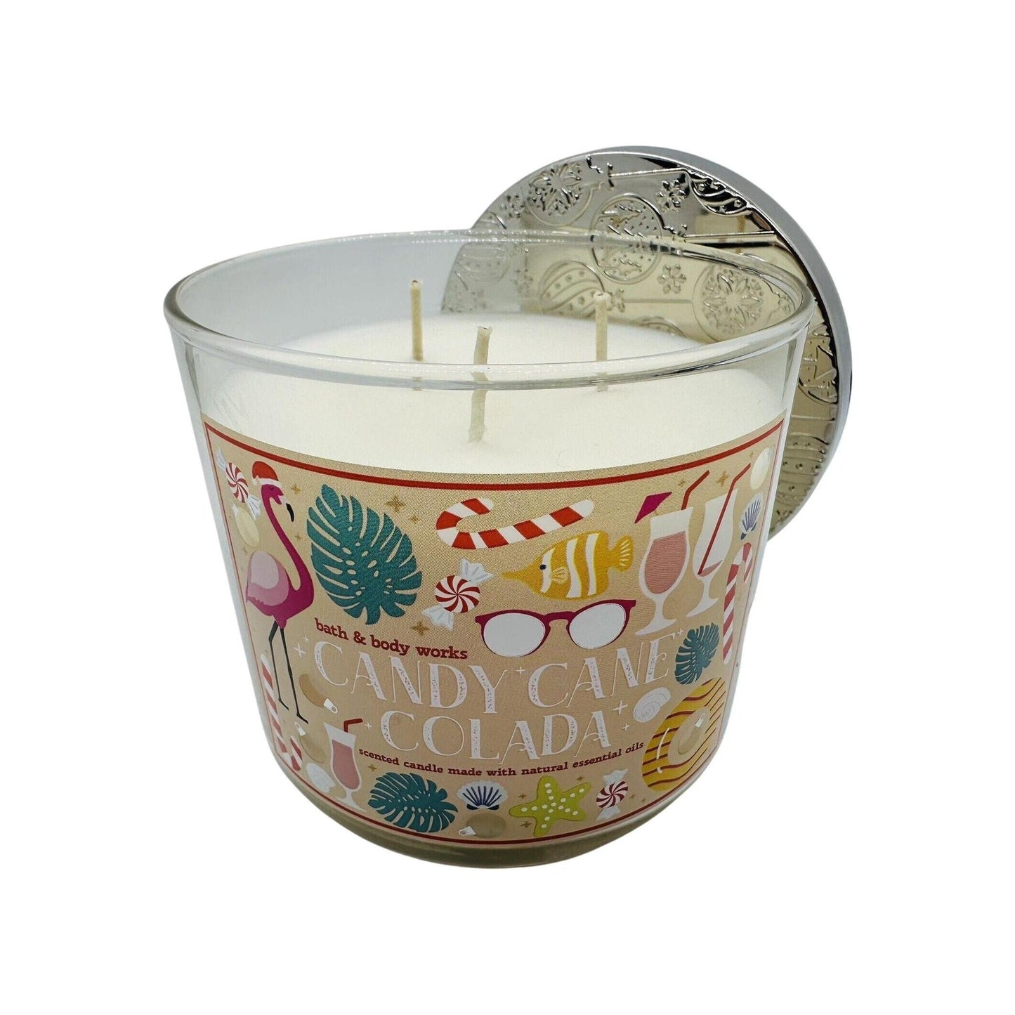 Bath & Body Works Candy Cane Colada Scented Candle