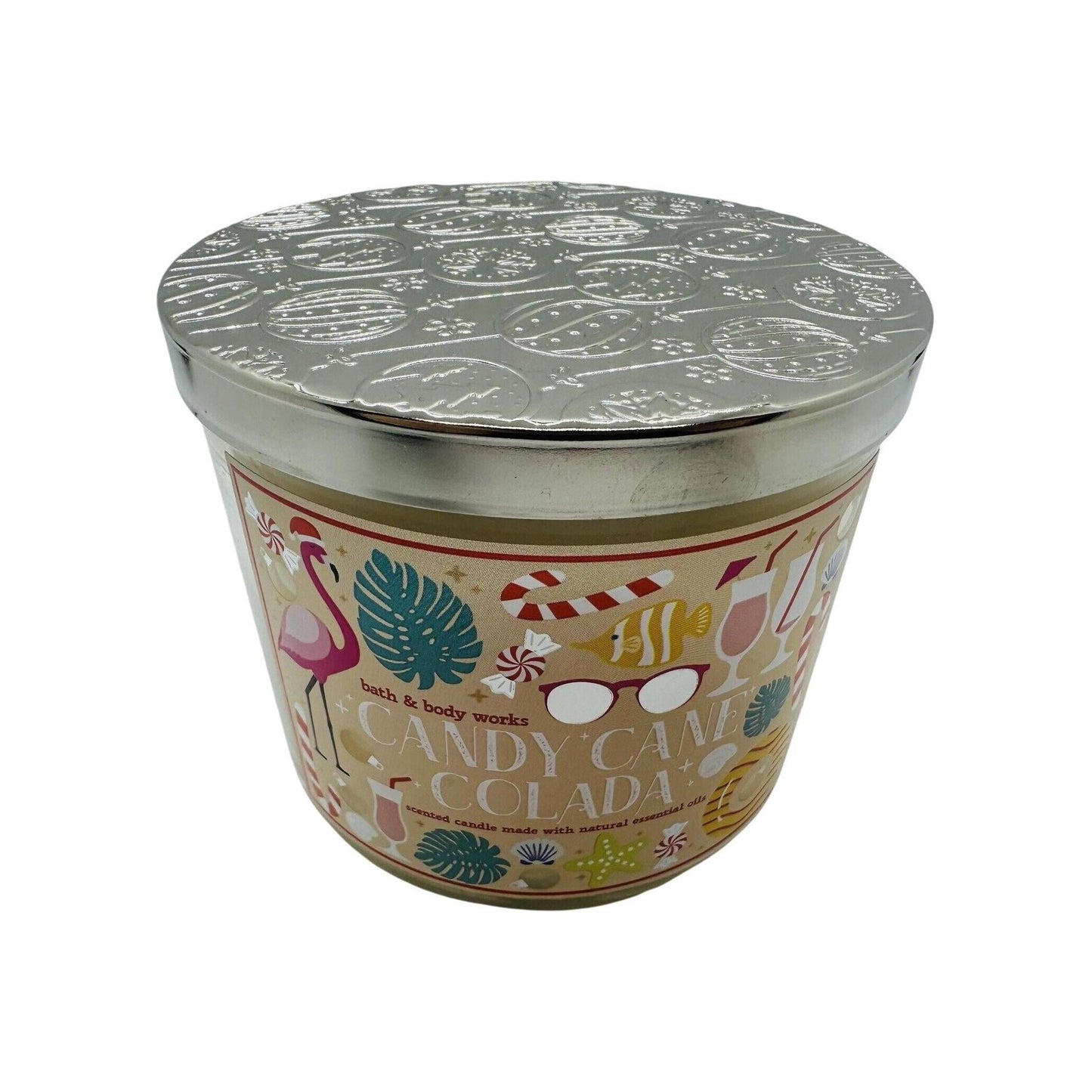 Bath & Body Works Candy Cane Colada Scented Candle