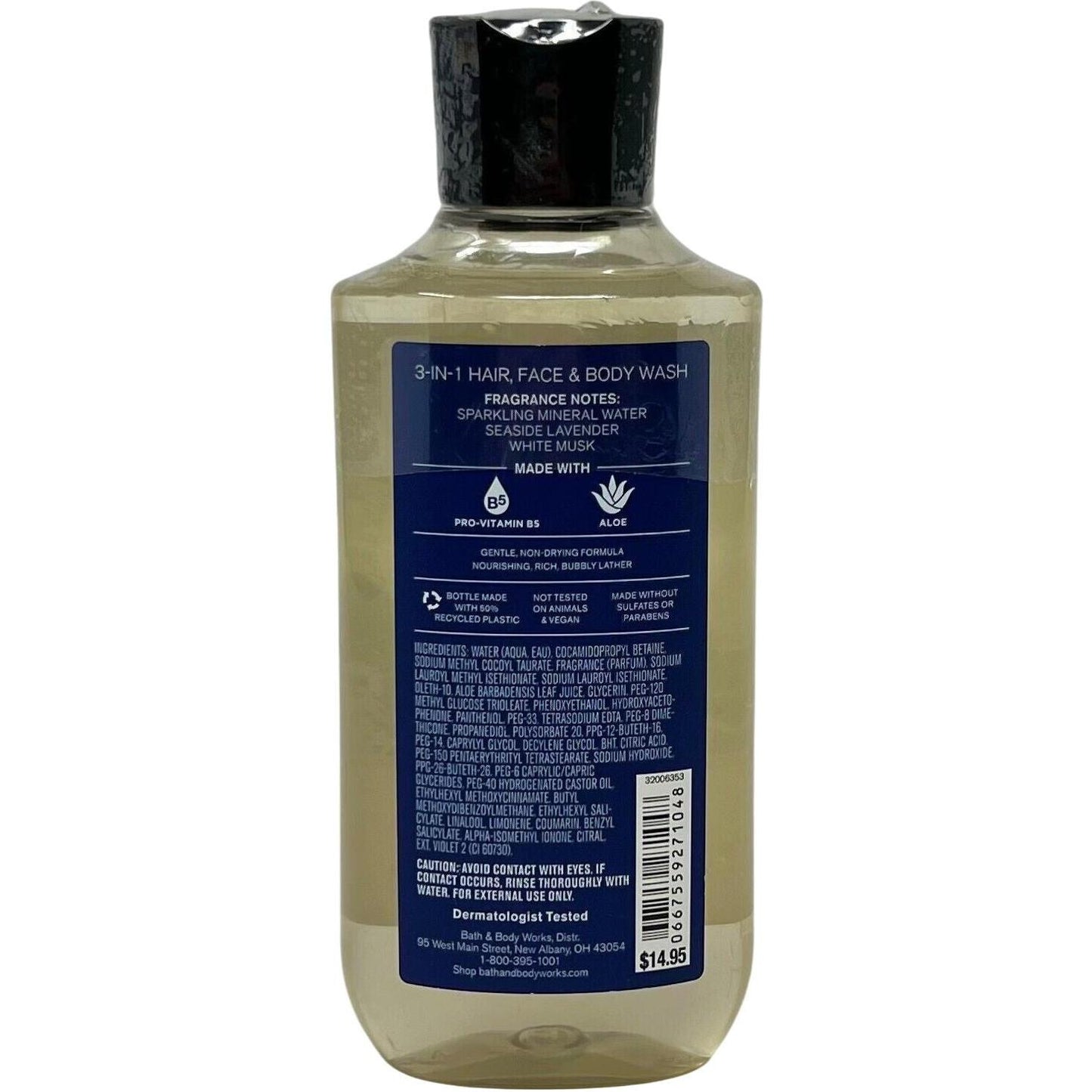 Bath & Body Works Coastal Cliffs Men'S 3-In-1 Hair Face Body Wash Shower Gel
