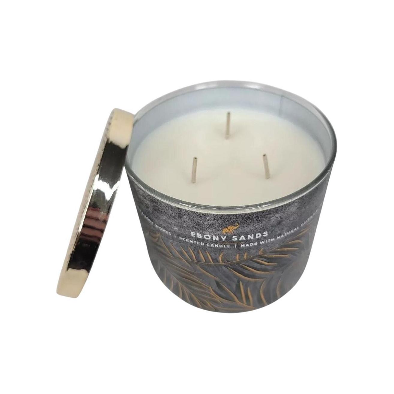 Bath & Body Works Ebony Sands 3-Wicked Scented Candle