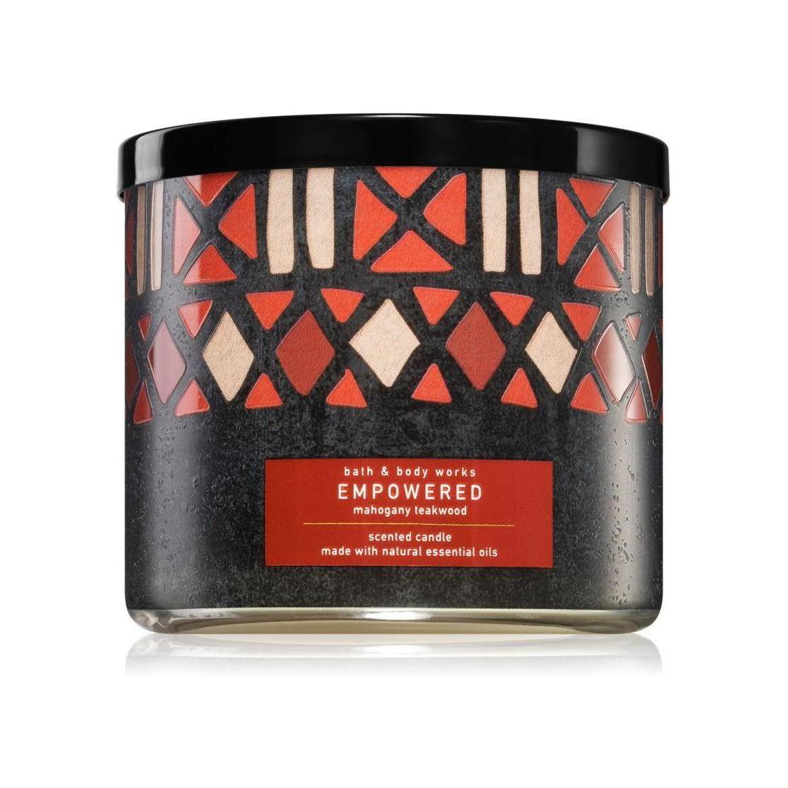 Bath & Body Works Empowered Mahogany Teakwood Scented 3-Wick Candle