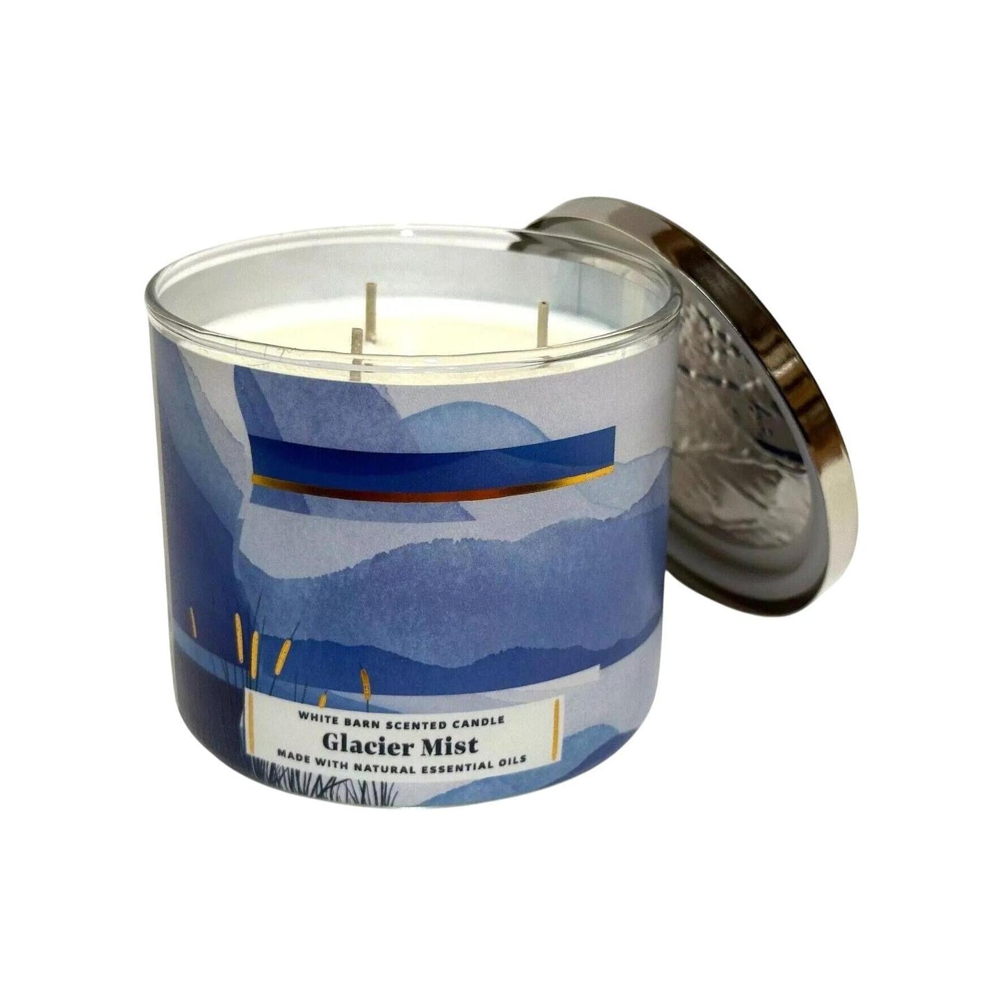Bath & Body Works Glacier Mist 3-Wick Candle (White Barn)