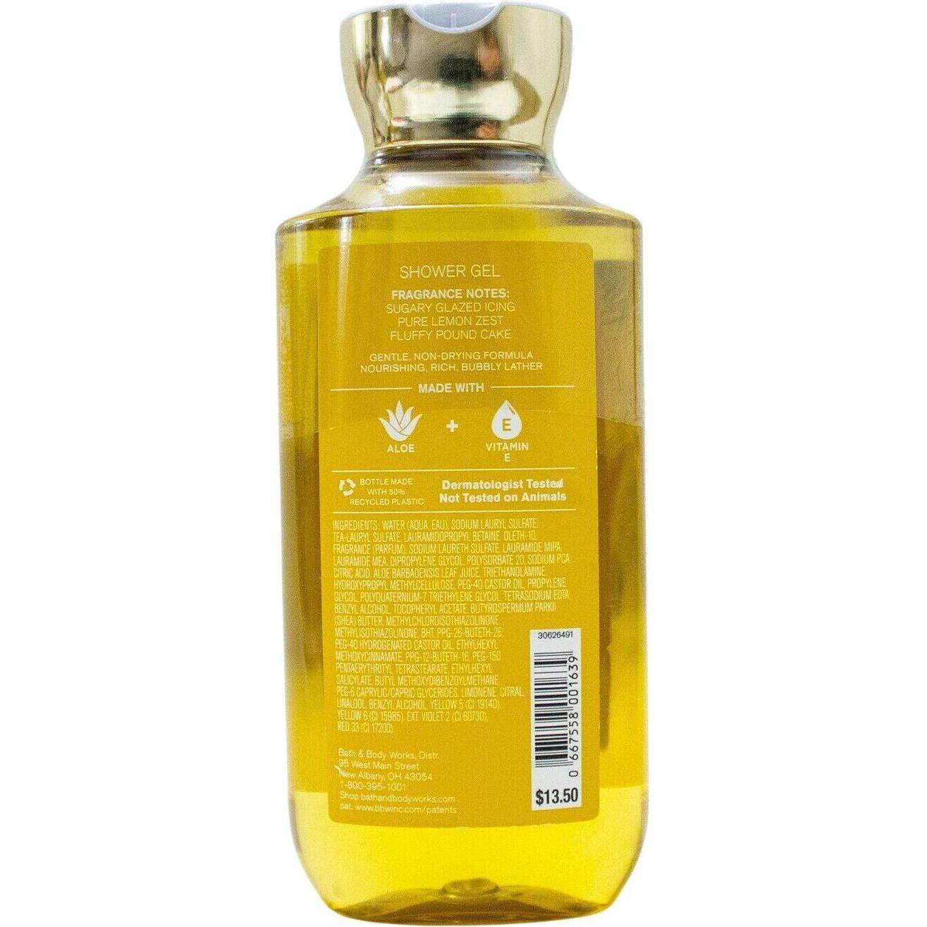 Bath & Body Works Iced Lemon Pound Cake Shower Gel Wash