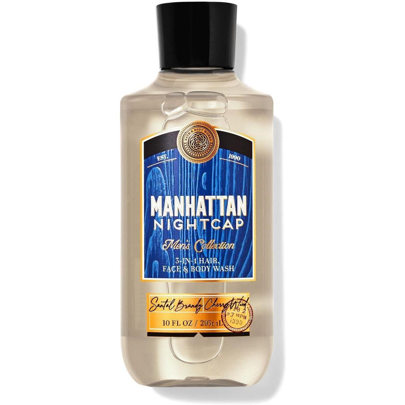 Bath & Body Works Manhattan Nightcap 3-In-1 Hair Face & Body Wash (Men's Collection)
