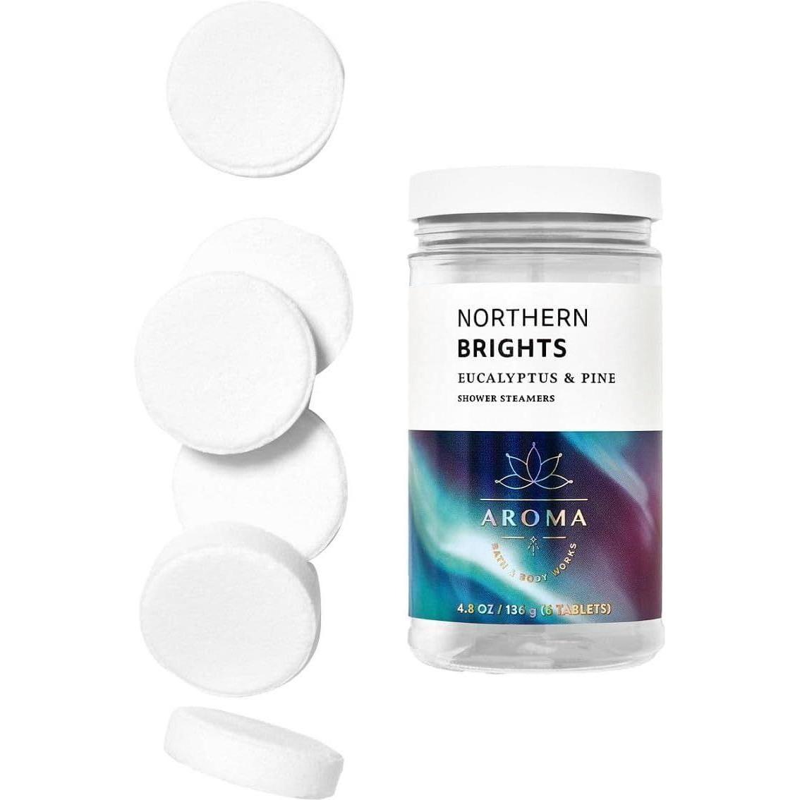 Bath & Body Works Northern Lights Eucalyptus Pine Shower Steamers Tablet (Aroma)