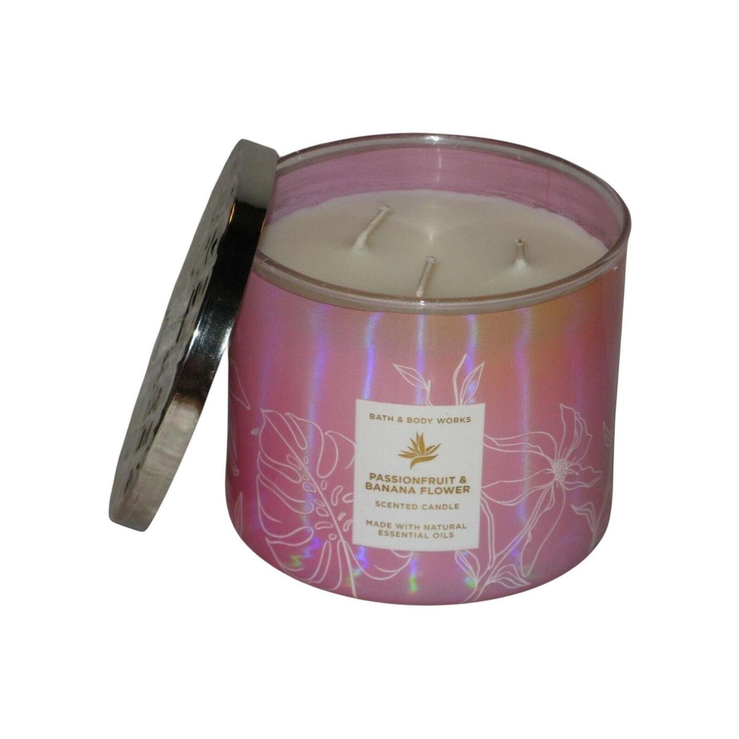 Bath & Body Works Passionfruit & Banana Flower Scented 3-Wicked Candle