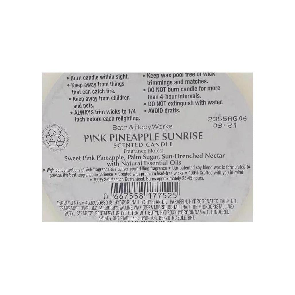 Bath & Body Works Pink Pineapple Sunrise 3-Wick Candle