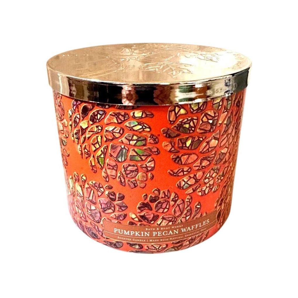 Bath & Body Works Pumpkin Pecan Waffles 3-Wick Candle Scented