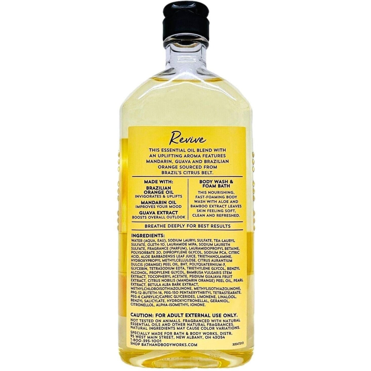 Bath & Body Works Revive Body Wash Foam Bath With Brazailian, Orange, Mandarin, Guava (Aromatherapy)