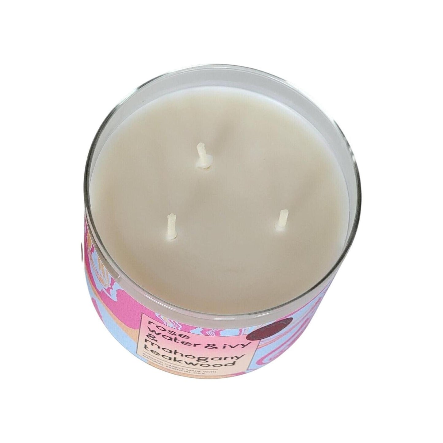 Bath & Body Works Rose Water & Ivy & Mahogany Teakwood Scented 3-Wick Candle