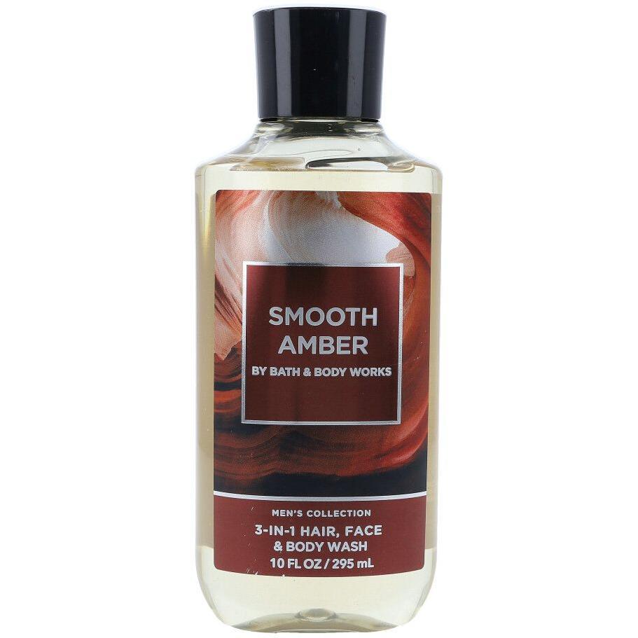 Bath & Body Works Smooth Amber Hair Face Body Wash (Men's Collection)