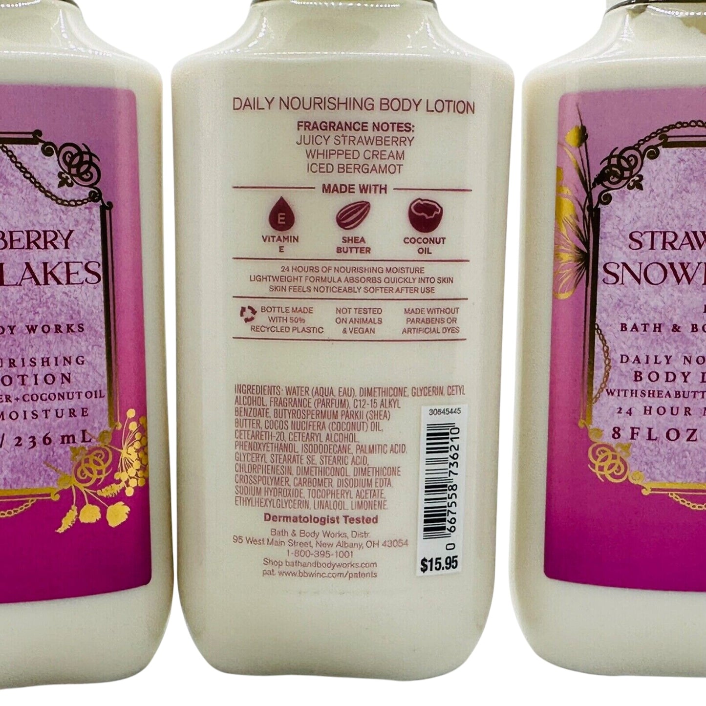 Bath & Body Works Strawberry Snowflakes Daily Nourishing Body Lotion