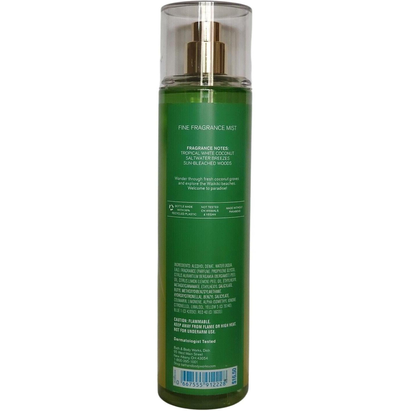 Bath & Body Works Waikiki Beach Coconut Fine Fragrance Body Mist