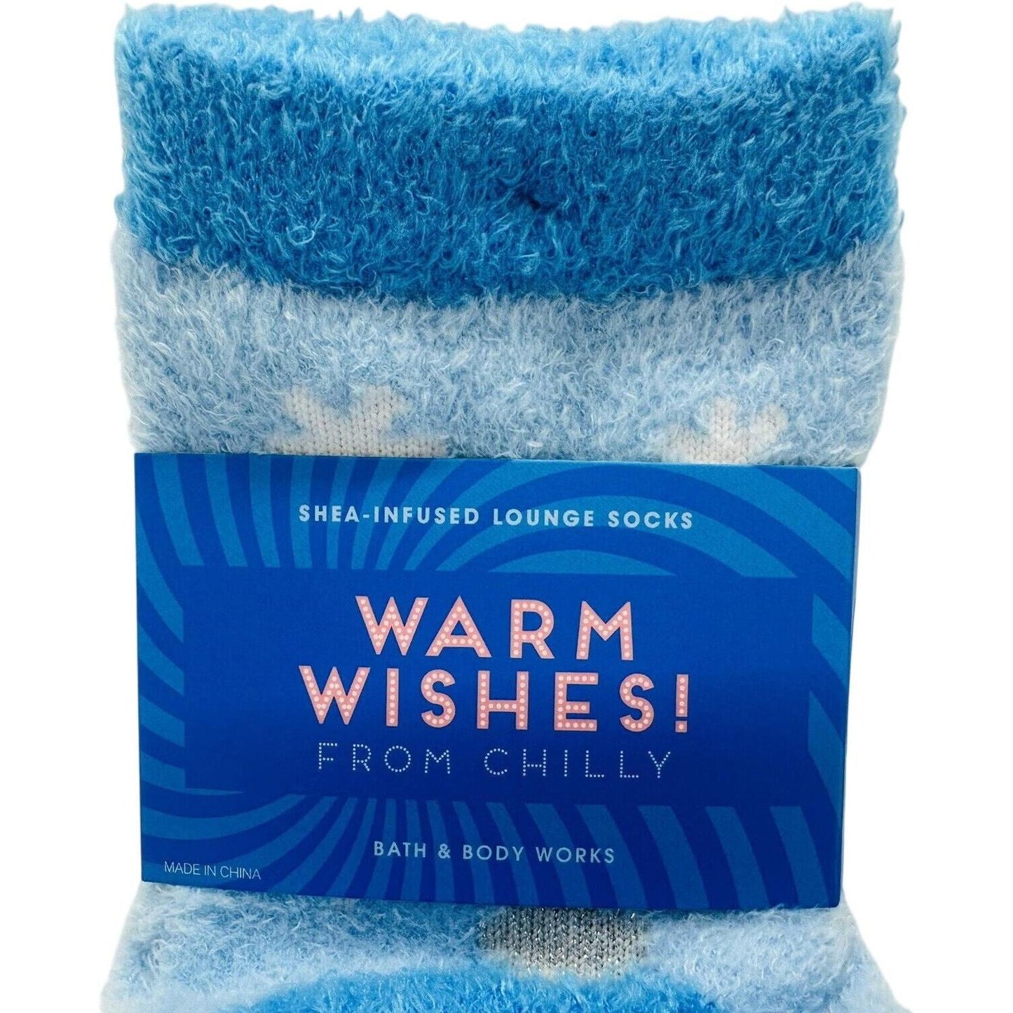 Bath & Body Works Warm Wishes! From Chilly Snowman Shea-Infused Lounge Socks